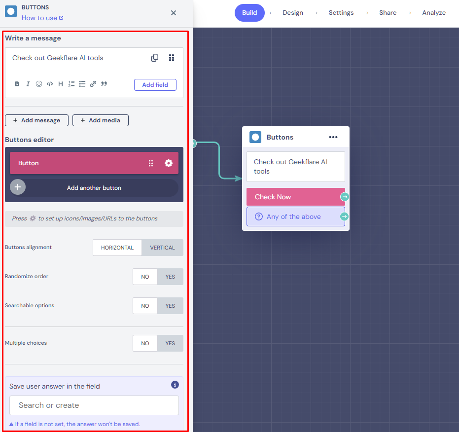 landbot customizable elements